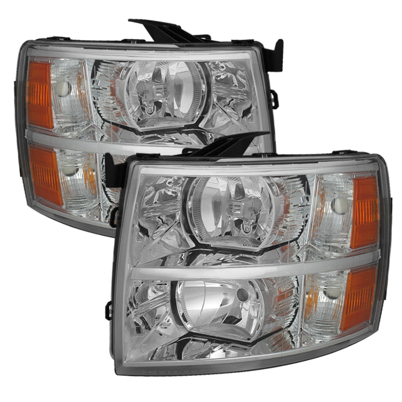 SPYDER Xtune Chevy Silverado 07-13 Crystal Headlights Chrome HD-JH-CS07-AM-C 5076984 5076984 Photo - Primary