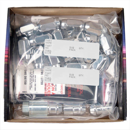 McGard 6 Lug Hex Install Kit w/Locks (Cone Seat Nut) M12X1.25 / 13/16 Hex / 1.28in. L - Chrome 84654 84654 Photo - in package