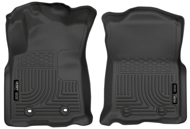 Husky Liners 2016 Toyota Tacoma w/ Auto Trans WeatherBeater Front Black Floor Liner 13951 Photo - Primary