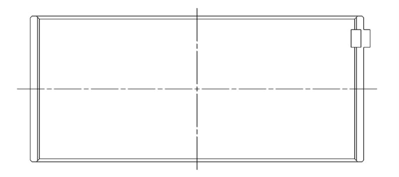 ACL 82-91 Porsche 944 2.5/2.7/3.0L .25mm Standard Performance Rod Bearing Set 4B2475H-STD 4B2475H-STD Technical Drawing