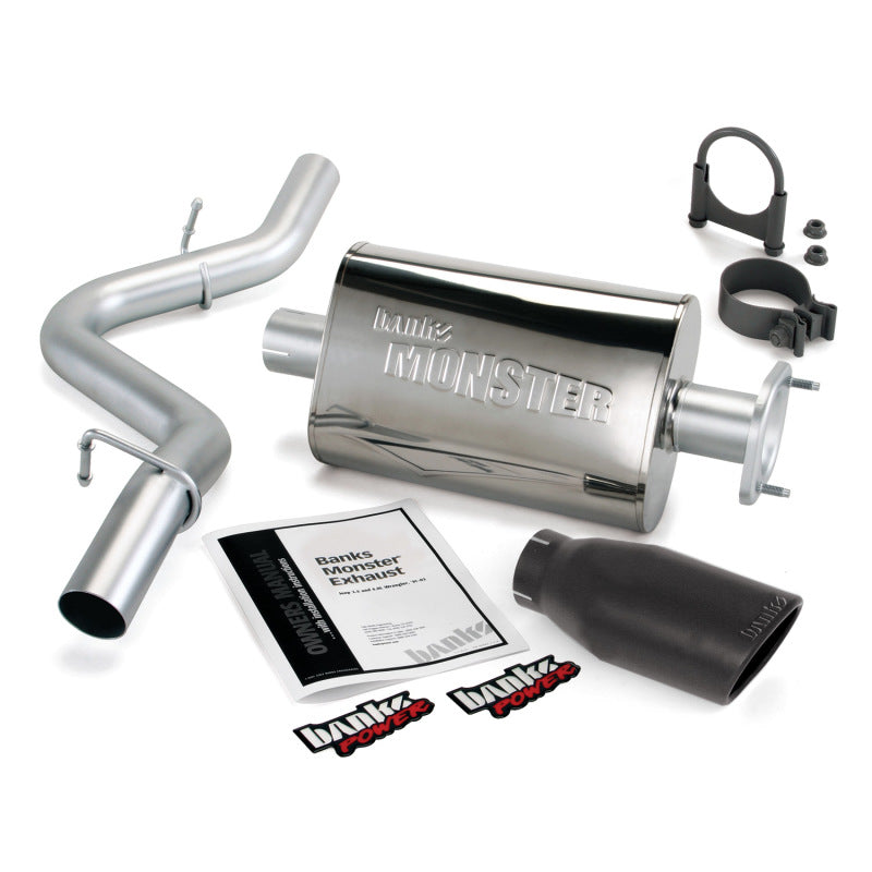 Banks Power 00-03 Jeep 2.5/4.0L Wrangler w/ 2-Bolt Cat Monster Exh Sys - SS Single 51313-B Photo - Primary