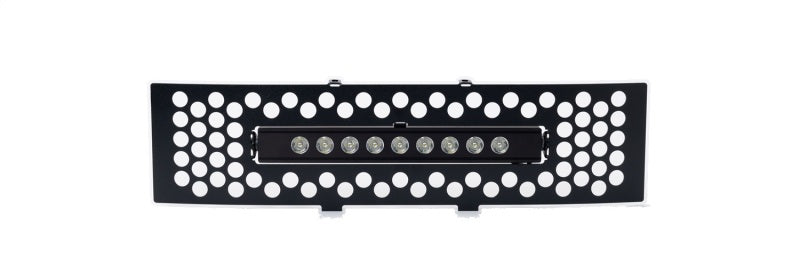 Putco 11-14 Ford F-150 - EcoBoost Bumper Grille Inserts - Black SS Punch w/ 10in Luminix Light Bar 88182L 88182L Photo - Primary
