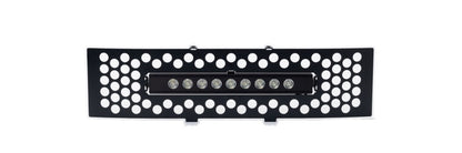 Putco 11-14 Ford F-150 - EcoBoost Bumper Grille Inserts - Black SS Punch w/ 10in Luminix Light Bar 88182L 88182L Photo - Primary