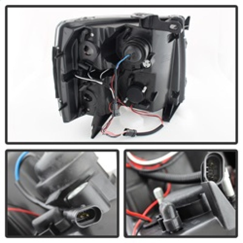 Spyder Chevy Silverado 1500/2500 07-13 Projector Headlights LED Halo LED Blk Smke PRO-YD-CS07-HL-BSM 5078322 5078322 Photo - Unmounted