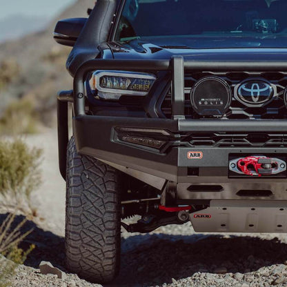 ARB 16-23 Toyota Tacoma Summit MKII Bumper Kit w/ LED Fog Lights & Winch Install Kit - Black 3423200K 3423200K Photo - Close Up