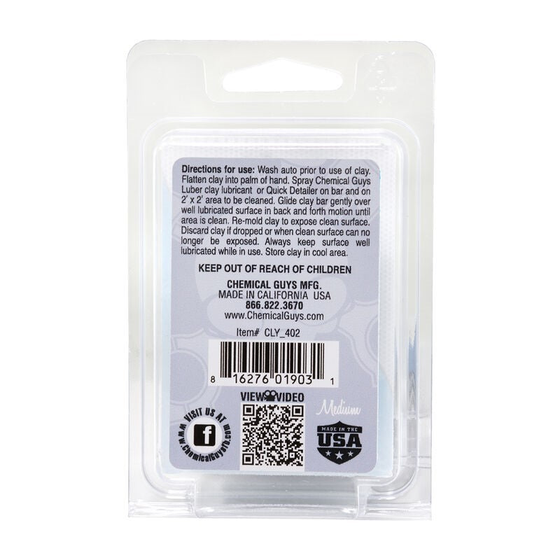 Chemical Guys Clay Bar (Medium Duty) - Gray (P12) CLY_402 CLY_402 User 1
