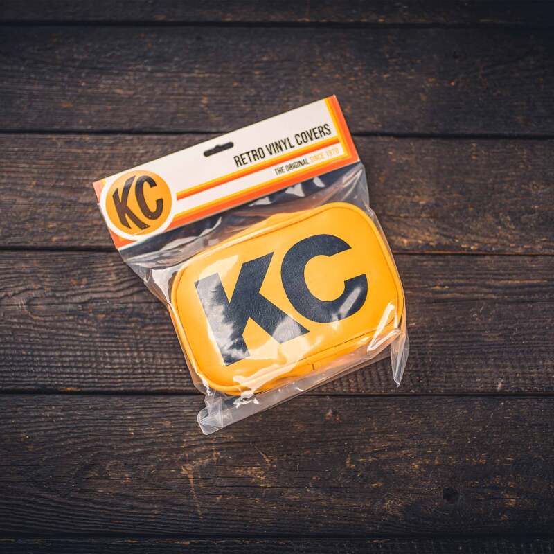 KC HiLiTES Vinyl Cover 5in x 7in Yellow w/Black Pair 5601 5601 User 1