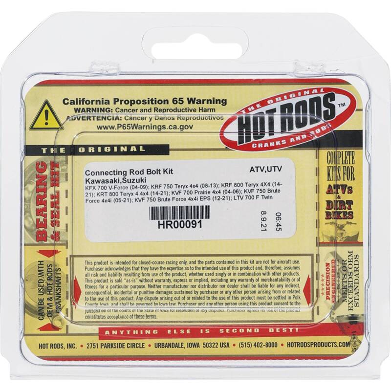 Hot Rods Hr Connecting Rods Bolt Kit HR00091 HR00091 Photo - Primary