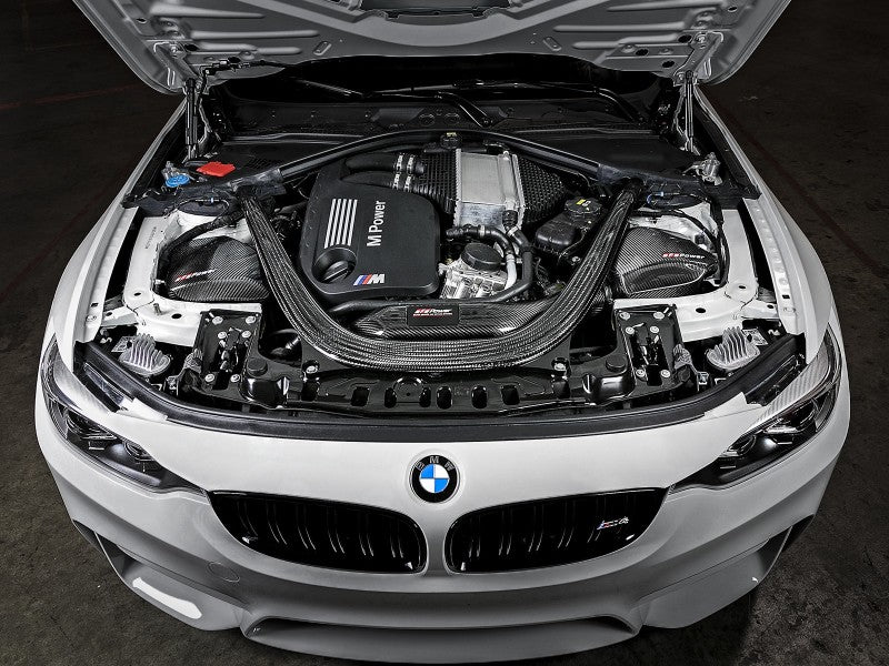 aFe Cold Air Intake System w/ PRO DRY S Black Series Momentum Carbon Fiber 51-76305-CF Photo - Mounted