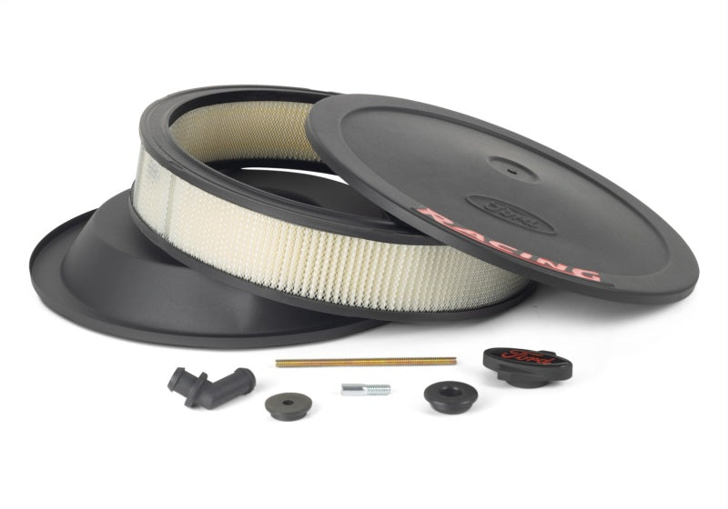 Ford Racing Air Cleaner Kit - Black Crinkle Finish w/ Red Emblem 302-352 302-352 Photo - Unmounted