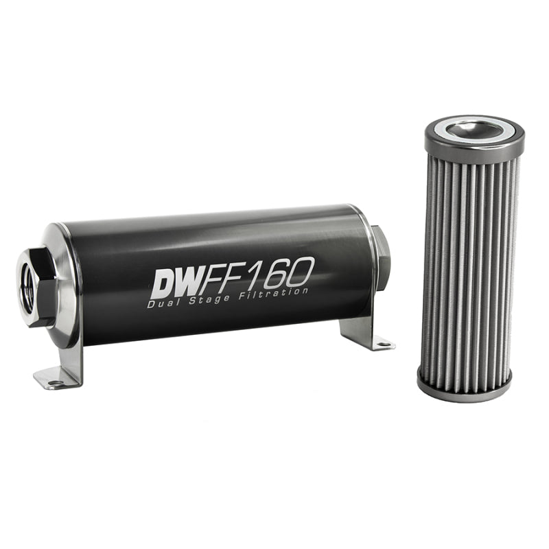 DeatschWerks '-10AN Female, 40 micron, 160mm In-line fuel filter kit 8-03-160-040K Photo - Primary