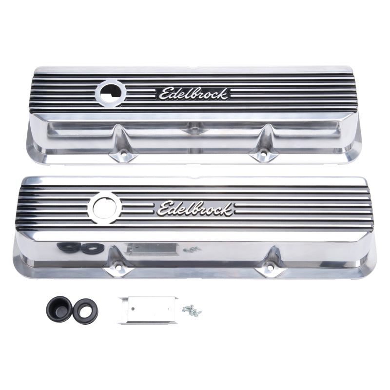 Edelbrock Valve Covers, Elite II, Ford FE, 1958-76, Polished 4277 Photo - Primary