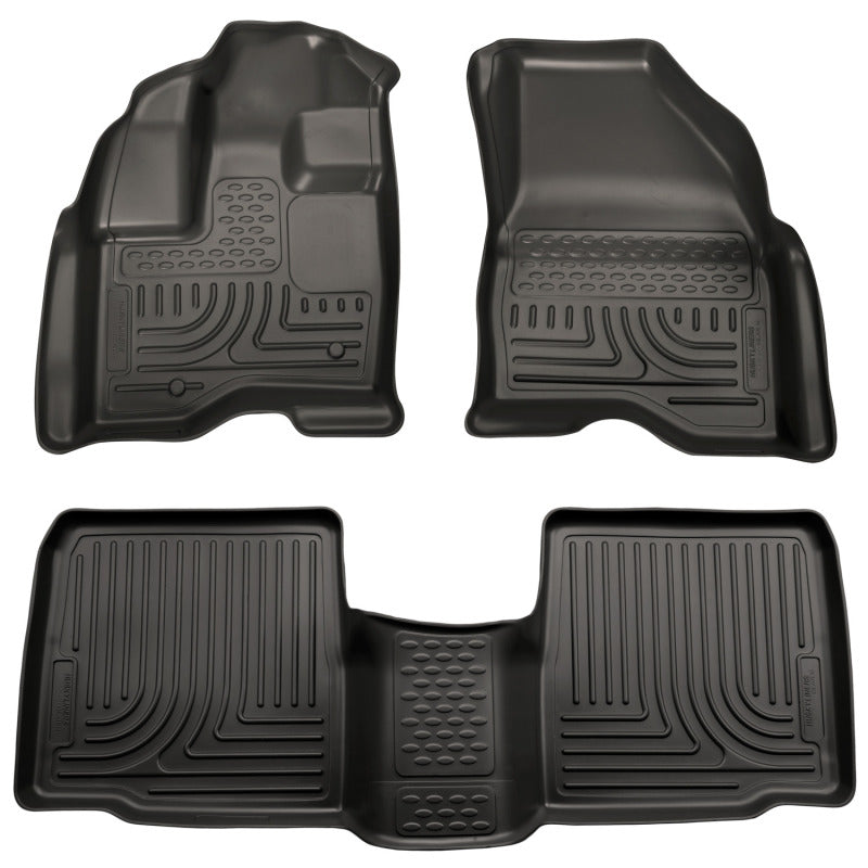 Husky Liners 11-12 Ford Explorer WeatherBeater Combo Black Floor Liners (3pc) 98761 Photo - Primary