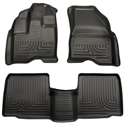 Husky Liners 11-12 Ford Explorer WeatherBeater Combo Black Floor Liners (3pc) 98761 Photo - Primary