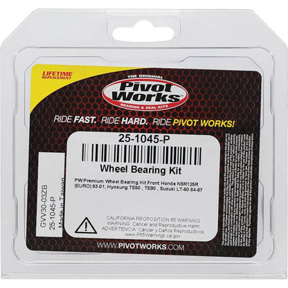 Pivot Works Honda, Hyosung, Suzuki Wheel Bearing Kit Premium Bearings 25-1045-P 25-1045-P Photo - Primary