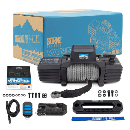 Borne Off-Road 12K Winch - Grey Synthetic Rope BNWN-12-SGR BNWN-12-SGR Photo - Primary