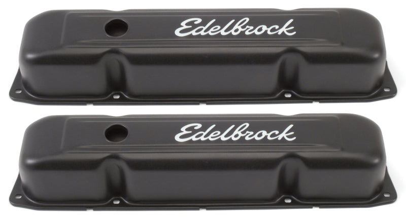 Edelbrock Valve Cover, Signature Series, Chrysler, 1958-1979 361-440 V8, Black 4493 Photo - Primary