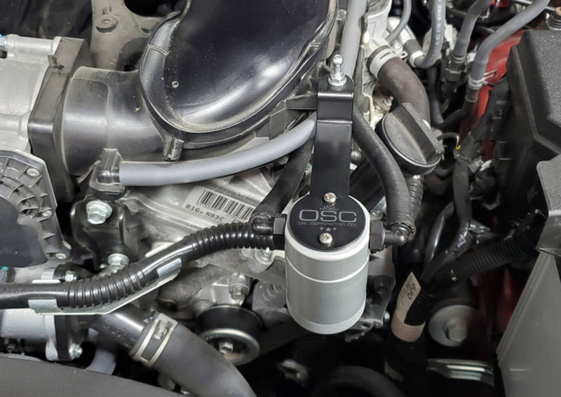 J&L 05-22 Toyota 4Runner 4.0L Driver Side Oil Separator 3.0 - Clear Anodized 3107D-C 3107D-C Photo - Mounted