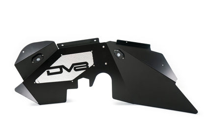 DV8 Offroad 07-18 Jeep Wrangler JK Front Aluminum Inner Fender w/ Rock Lights - Black INFEND-01FBRL INFEND-01FBRL Photo - Unmounted