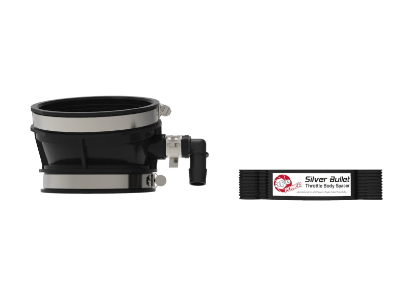 aFe 2020 Vette C8 Silver Bullet Aluminum Throttle Body Spacer / Works With aFe Intake Only - Black 46-34023B 46-34023B Photo - Unmounted