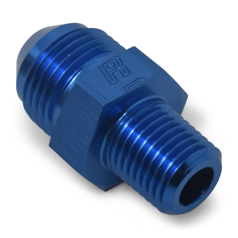 Russell Performance -6 AN to 3/8in NPT Straight Flare to Pipe (Blue) (25 pcs.) 660468 660468 Photo - out of package