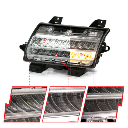 ANZO 18-19 Jeep Wrangler JL Halogen Chrome Clear w/ Sequential Signal 511083 511083 Photo - Close Up