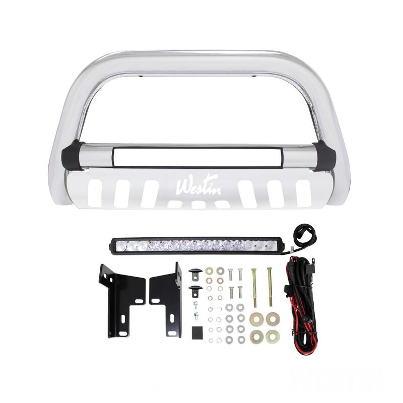 Westin 2005-2015 Toyota Tacoma Ultimate LED Bull Bar - Chrome 32-1600L 32-1600L Photo - Unmounted