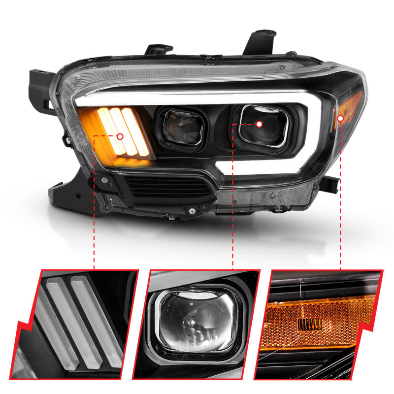 Anzo  16-17 Toyota Tacoma Projector Headlights w/ Plank Style Design 111379 Photo - out of package