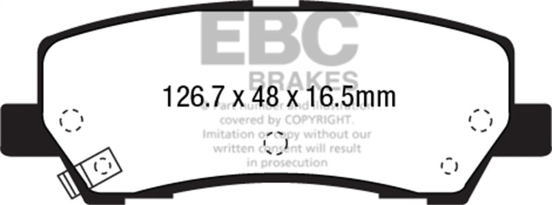 EBC  15+ Ford Mustang 2.3 Turbo Redstuff Rear Brake Pads 0QRU8 DP33041C Photo - Primary