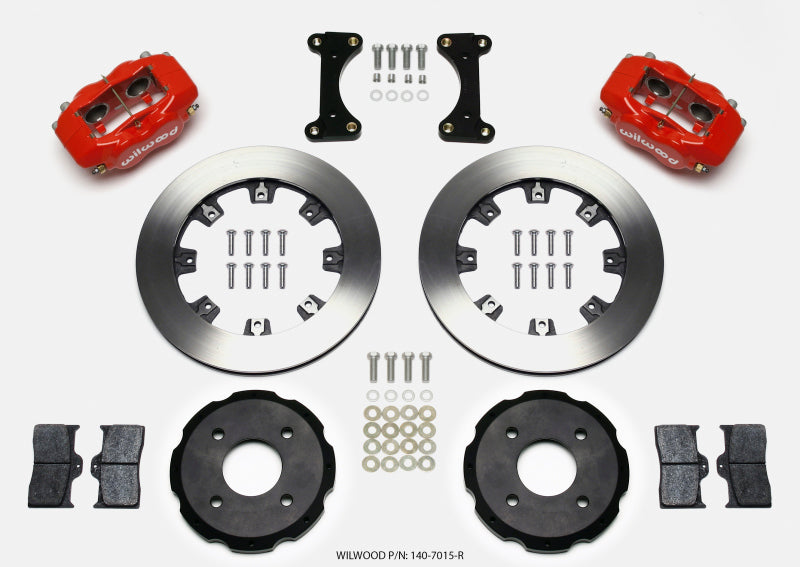 Wilwood Forged Dynalite Front Hat Kit 12.19in Drilled Red 2002 Mitsubishi Lancer 140-7015-R 140-7015-R Photo - Primary