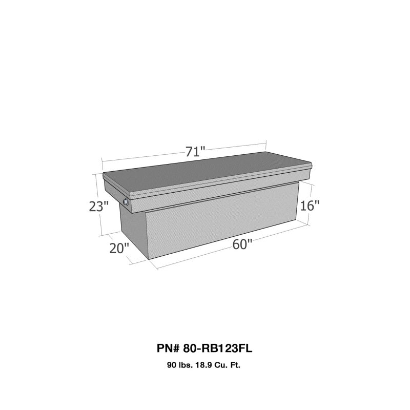 Westin/Brute Full Lid Full Size XOver Xtra Deep - Aluminum 80-RB123FL 80-RB123FL Photo - Primary