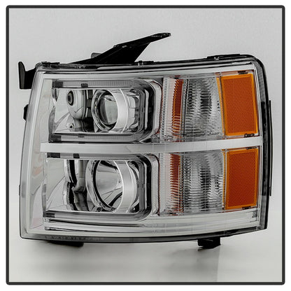SPYDER Xtune Chevy Silverado 1500/2500/3500 07-13 Halo Projector Headlights Chrome PRO-JH-CS07-LED-C 9027802 9027802 Photo - Unmounted