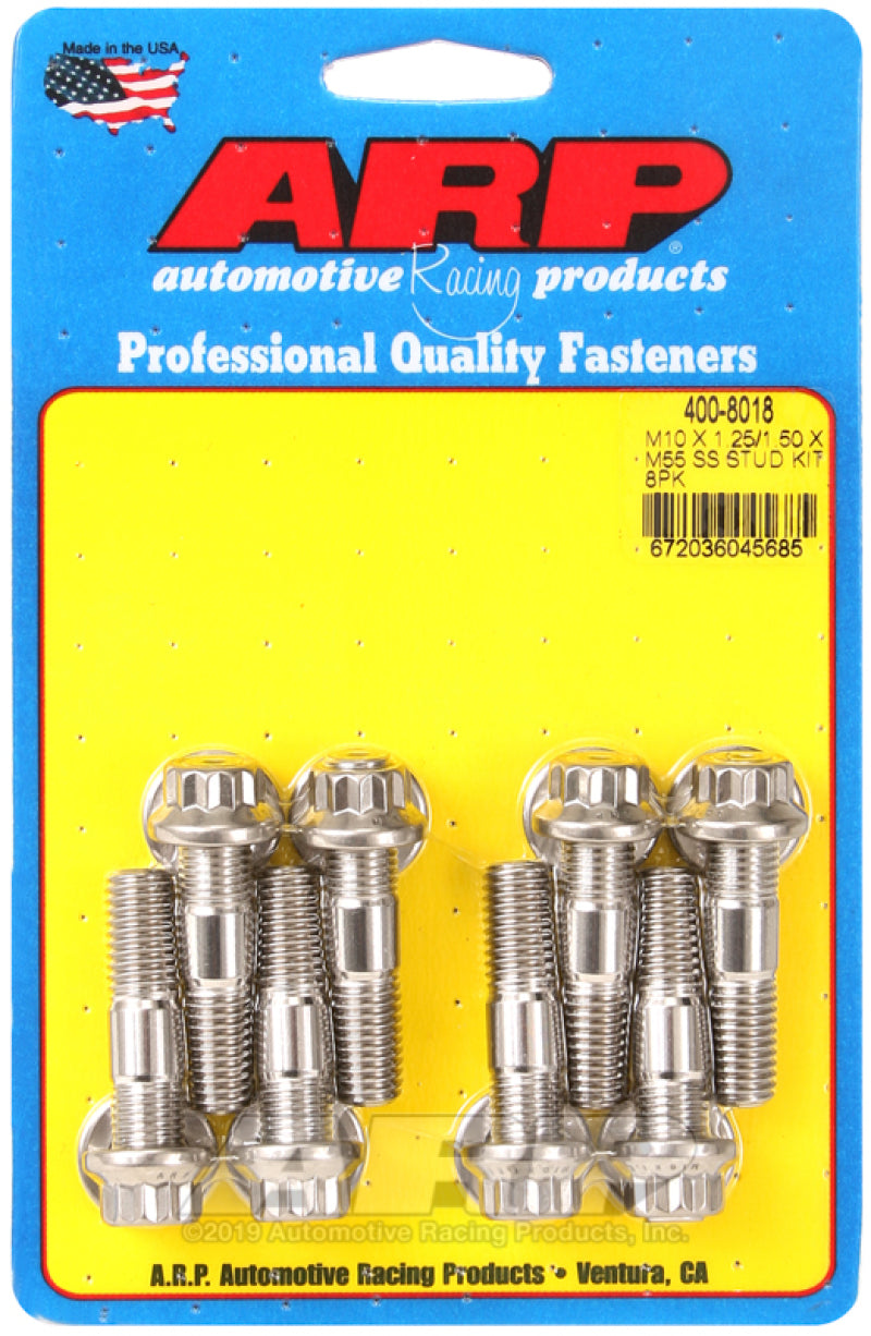 ARP M10 X 1.25/1.50 X 48mm broached stud kit 8pcs 400-8018 Photo - Primary
