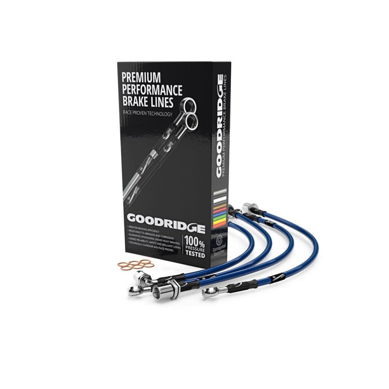 Goodridge 17-18 Subaru BRZ (w/Brembo Brakes) Stainless Steel Brake Lines - Electric Blue 28007-EB 28007-EB User 1