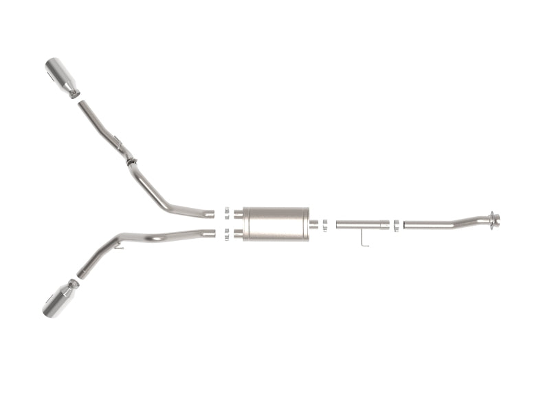 aFe Vulcan 3in 304 SS Cat-Back Exhaust 2021 Ford F-150 V6 2.7L/3.5L (tt)/V8 5.0L w/ Polished Tips 49-33126-P 49-33126-P Photo - Unmounted