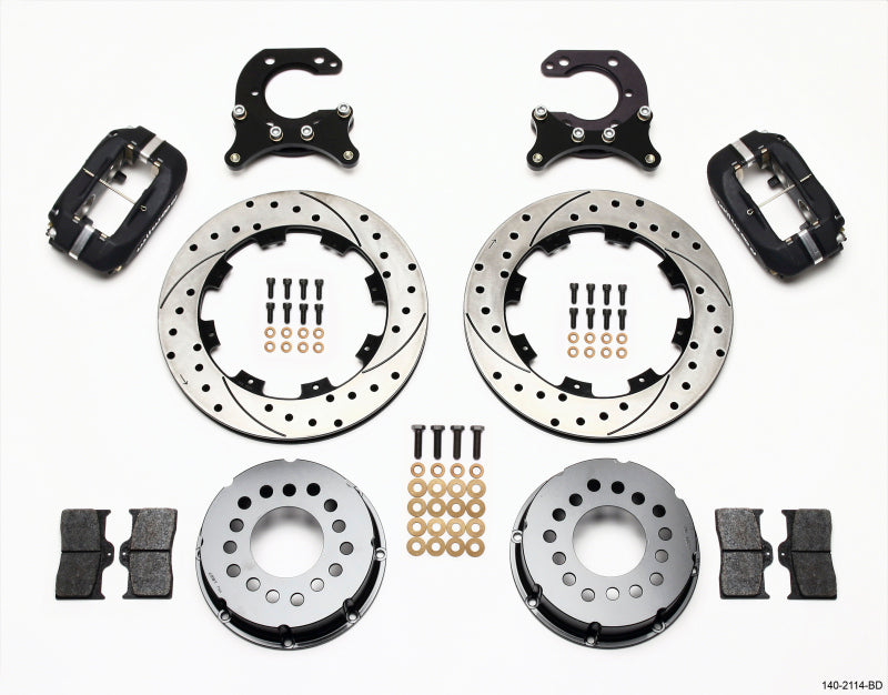 Wilwood FDL P/S Rear Kit, Drilled Rotor, Big Ford 2.54" Offset 140-2114-BD Photo - Primary