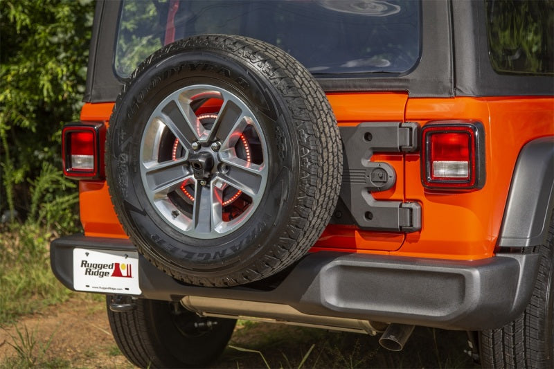 Rugged Ridge HD Tire Carrier Hinge Casting; 18-19 Jeep Wrangler JL 11546.56 Photo - Mounted