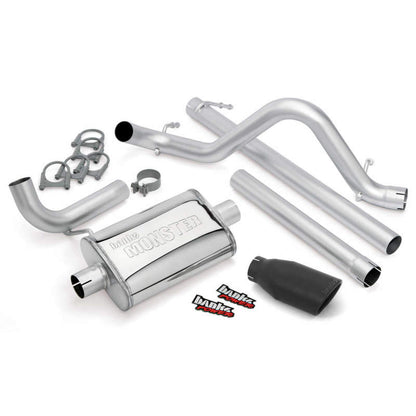 Banks Power 07-11 Jeep 3.8L Wrangler Unlimited - 4dr Monster Exh Sys - SS Single Exh w/ Black Tip 51322-B 51322-B Photo - Primary