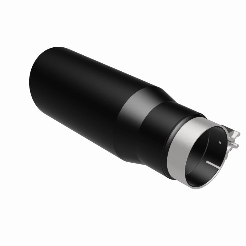 Magnaflow Tip Stainless Black Coated Single Wall Round Single Outlet 5in Dia 3.5in Inlet 14.5in L 35237 35237 360 Degree Image Set