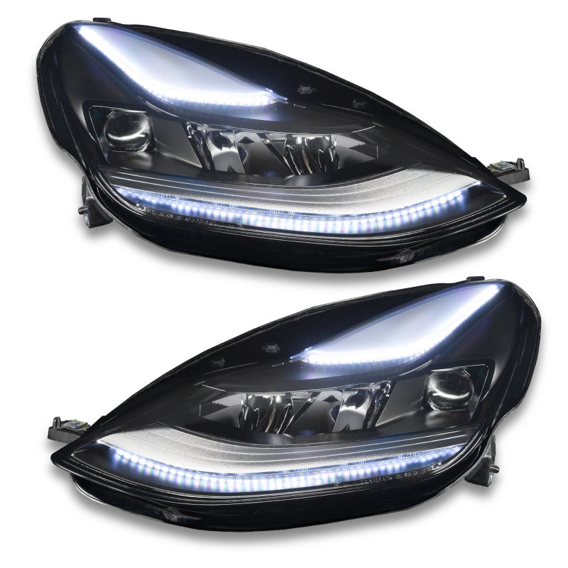 ORACLE Lighting Oracle 2021+ Tesla Model 3 Dynamic ColorSHIFT  Headlight DRL Upgrade Kit 1473-332 1473-332 Photo - Mounted