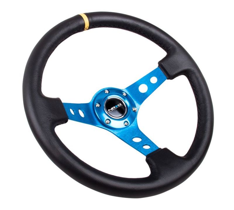 NRG Reinforced Steering Wheel - 350mm Sport Steering Wheel (3" Deep) RST-006BL-Y User 1