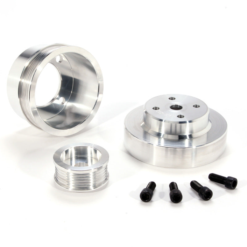 BBK Performance 79-93 Mustang 5.0L 3 PC Underdrive Pulley Kit (Aluminum) 1553 Photo - Primary
