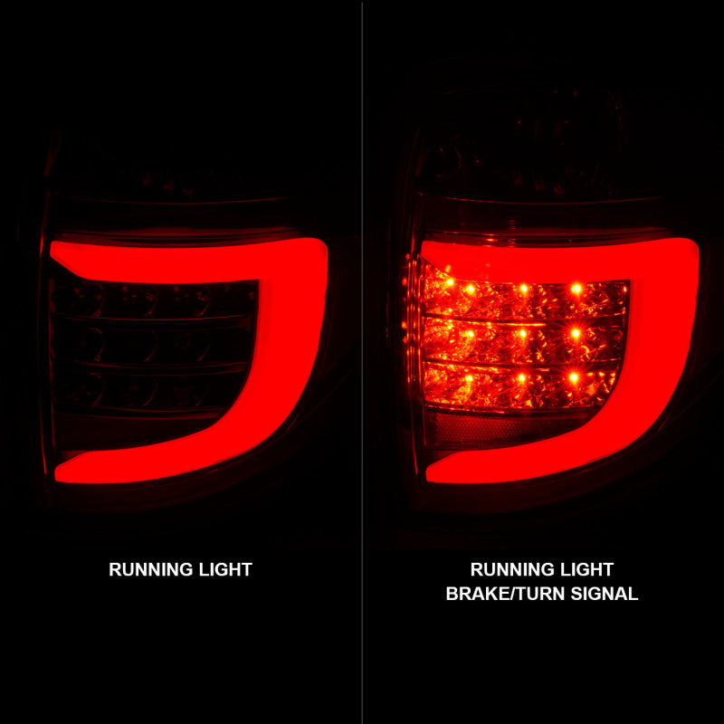 ANZO 2004-2007 Dodge Grand Caravan LED Tail Lights w/ Light Bar Chrome Housing Clear Lens 311367 311367 Photo - Unmounted