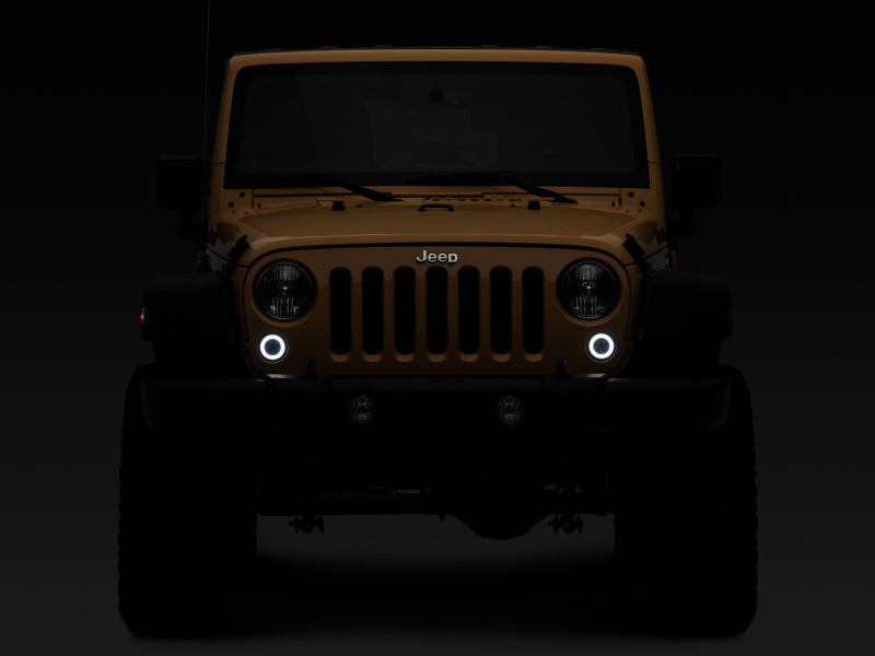 Raxiom 07-18 Jeep Wrangler JK Axial Series LED Turn Signals w/ Halo (Smoked) J127017 J127017 Photo - Close Up