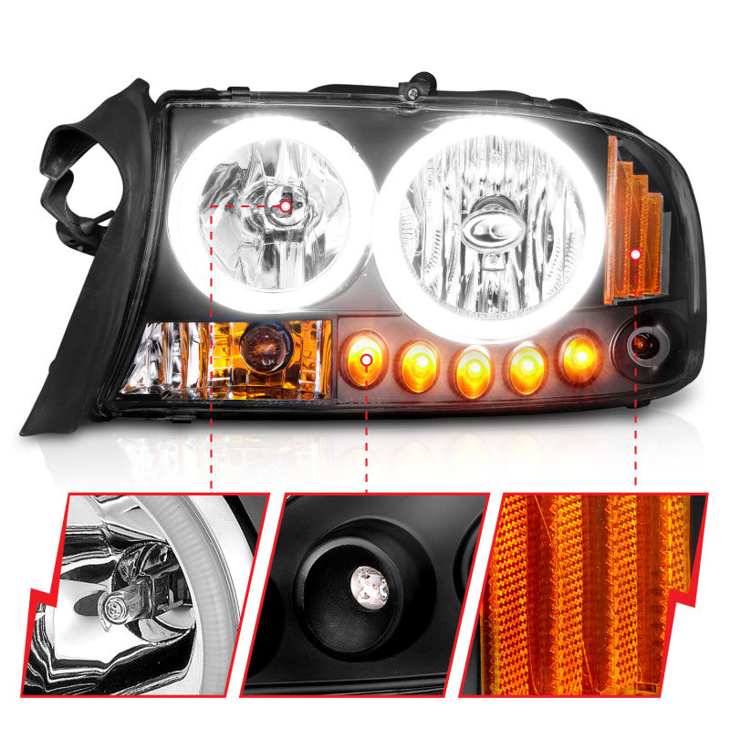 Anzo 1997-2004 Dodge Dakota Crystal Headlights Black 1pc 111085 User 3