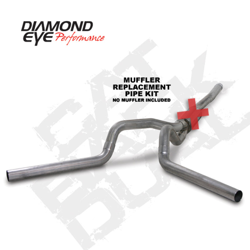 Diamond Eye Performance Diamond Eye KIT 4in CB MFLR RPLCMENT PIPE DUAL SS: 2006-2007.5 CHEVY/GMC 6.6L 2500/3500 K4124S-RP K4124S-RP Photo - Primary