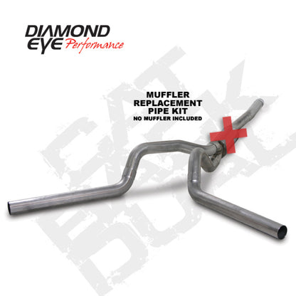 Diamond Eye Performance Diamond Eye KIT 4in CB MFLR RPLCMENT PIPE DUAL SS: 2006-2007.5 CHEVY/GMC 6.6L 2500/3500 K4124S-RP K4124S-RP Photo - Primary
