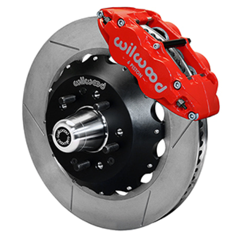 Wilwood 55-57 Chevy Bel Air Superlite 6R Kit, 5 x 4.50in/4.75in Hub - 14.00in Slotted Rotor - Red 140-16909-R