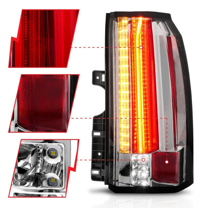 Anzo GMC Yukon/ XL / Denali 15-18 L.E.D Tail Lights Chrome 311277 Photo - Unmounted