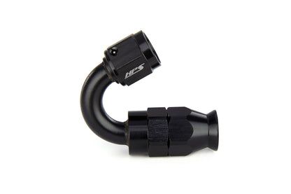 HPS Performance Products Compression Teflon Hose End to AN Female for Stainless Steel Reinforced PTFE Hose, Aluminum, Black